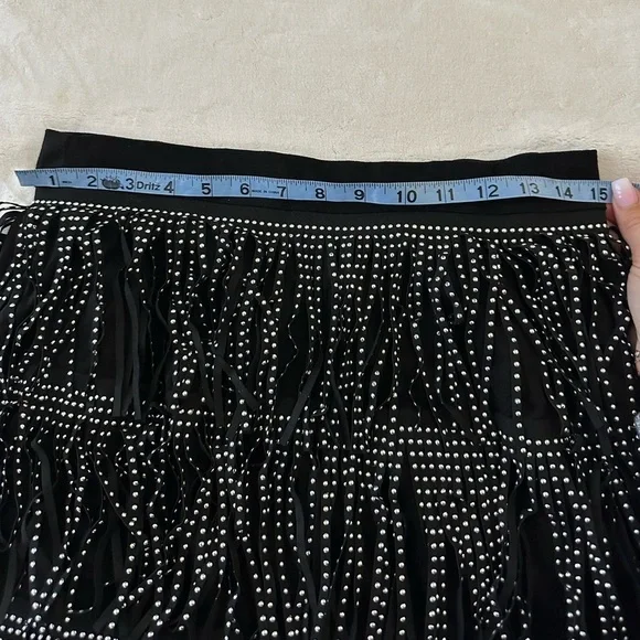 HONEY Studded Fringe Mini Skirt - Picture 5 of 7
